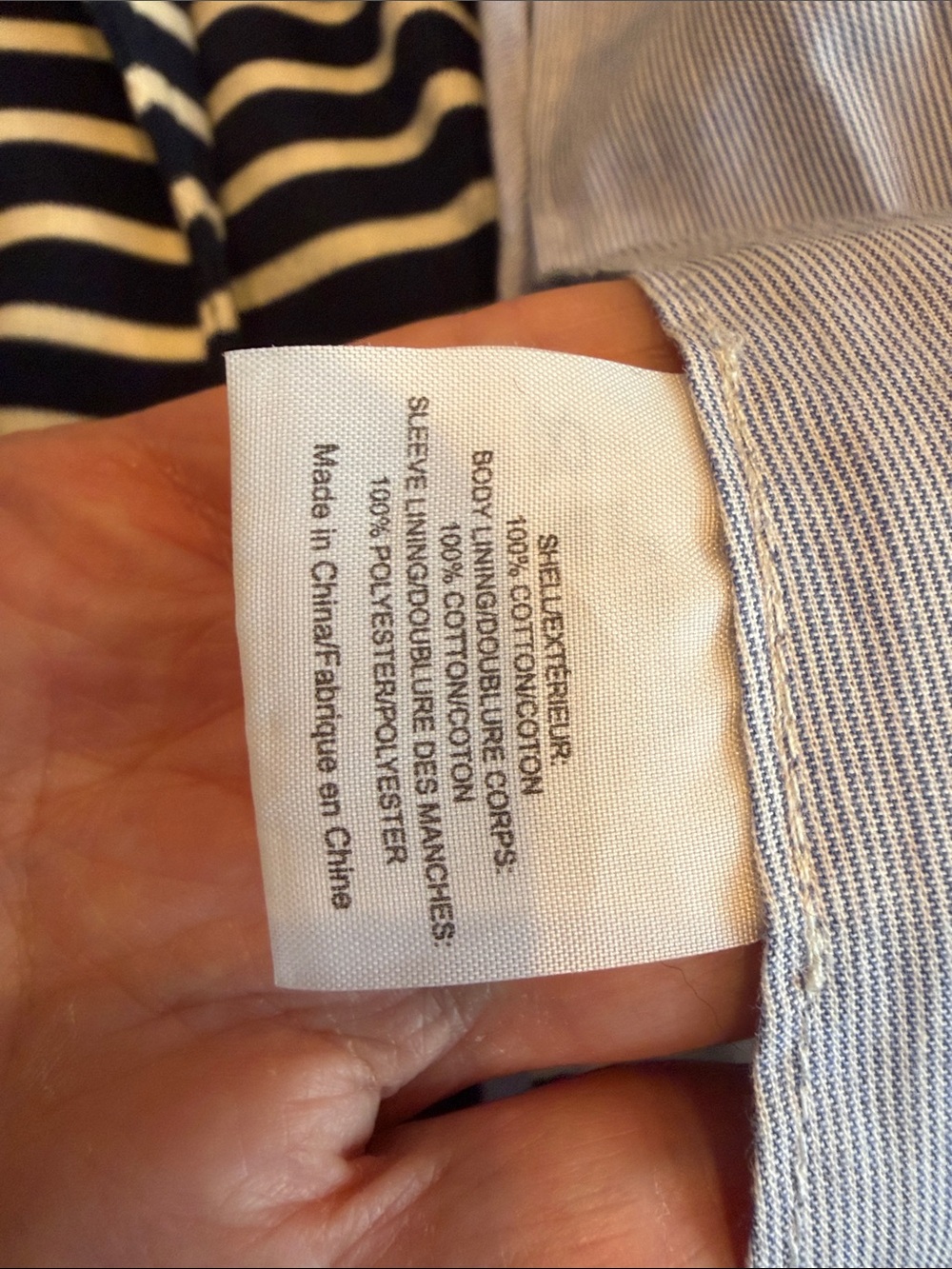 Tory Burch Striped Navy & White Women's Blazer Jacket - Picture 5 of 5